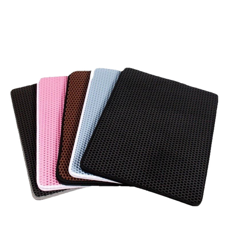 Double Layer EVA Litter Trapper Mat for Cats, Foldable Option