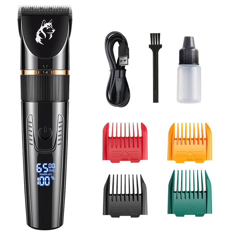 Waterproof Cordless Pet Clipper with Oil Bottle and Cleaning Brush