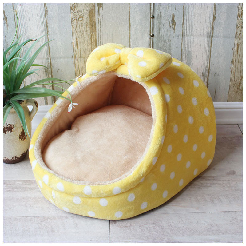 Enclosed Pet Kennel House with Soft Cushion for Dogs and Cats