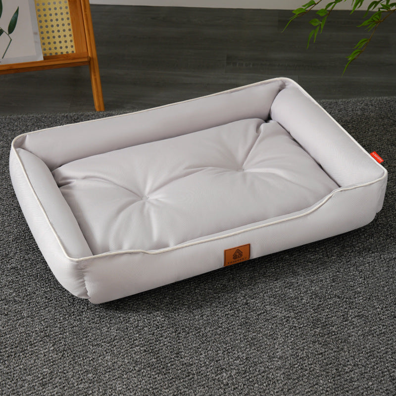Waterproof 600D Oxford dog bed with summer mat, photo from another angle