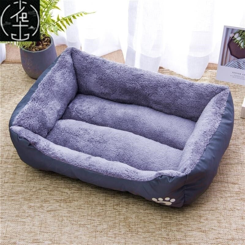Warm donut pet bed with blanket and toy bone, photo 78 of 80