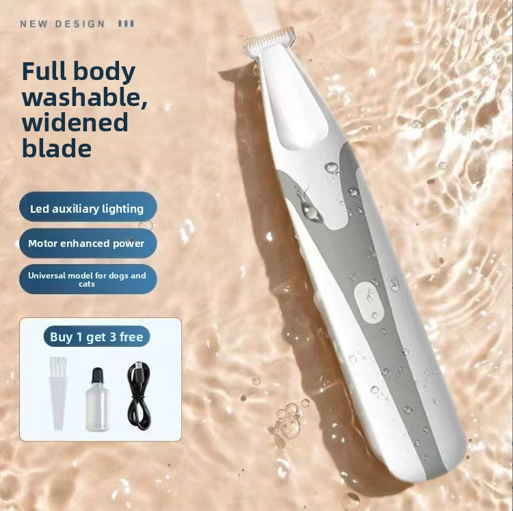 Waterproof Paw Trimmer with LED Display and Ceramic Blade for Pets