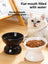 Ceramic Raised Pet Bowl with Gradient Finish for Cats and Small Dogs, Food or Water