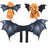 Halloween black bat wings costume for dogs and cats in Black, front view