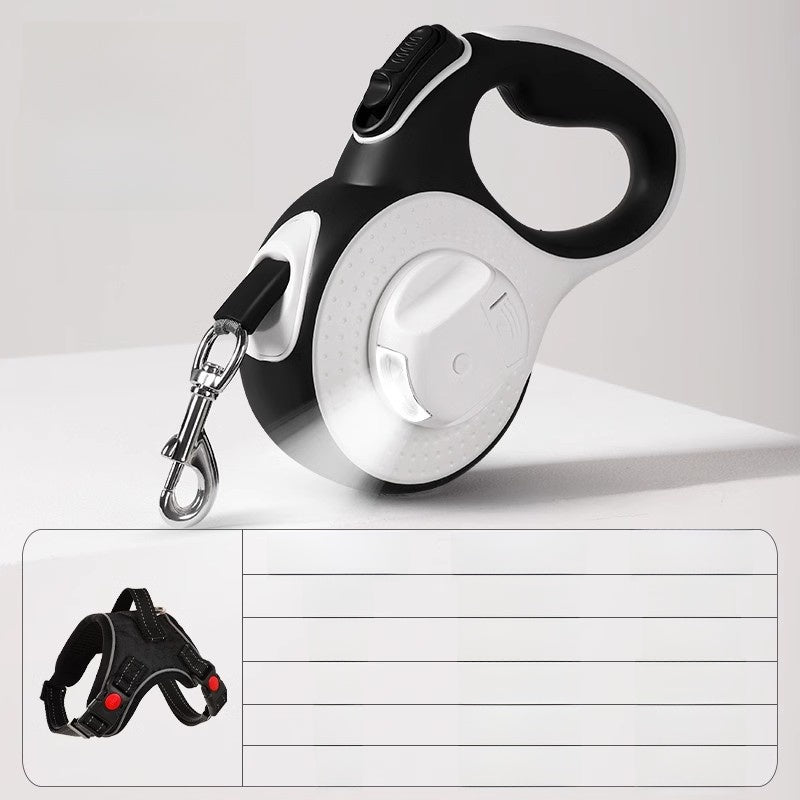Retractable dog lead with one-touch brake and harness, product image 47