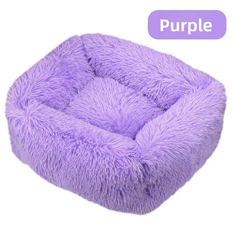 Square long plush pet bed, photo 56 of 65