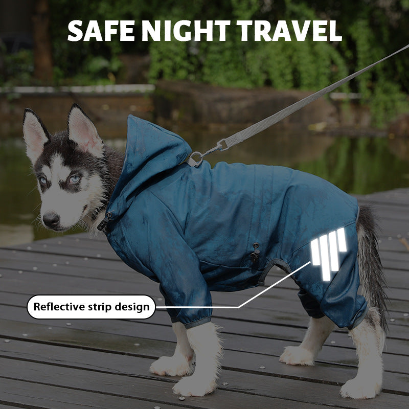 Four leg dog raincoat with lead hole, available in 6 colours, image 2