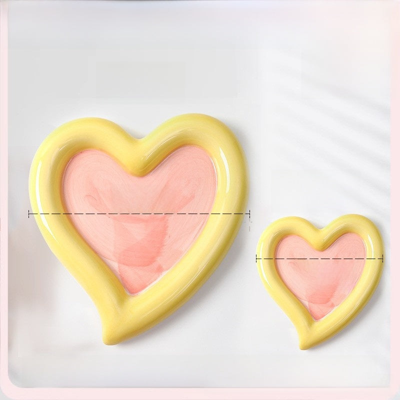 Glazed ceramic pet food plate with bear design in blue and pink, view 38