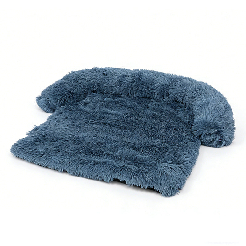 Fuzzy Blanket Pet Bed with Washable Removable Cover