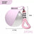 Pink foldable pet water bottle with built in bowl, view 5