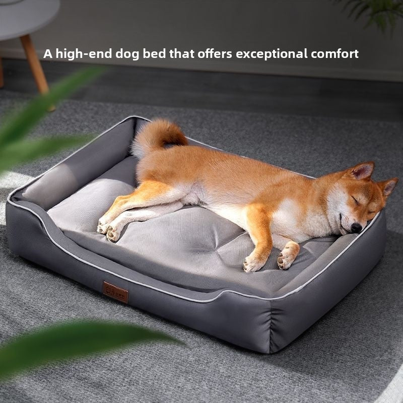 Chew-Resistant Cooling Dog Bed, Washable All-Season Mat
