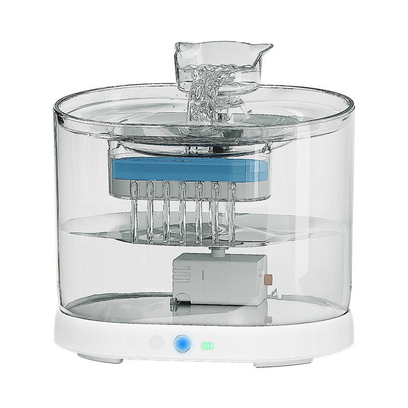 Automatic Circulating Pet Water Dispenser, 2L Quiet USB Fountain with Adjustable Flow