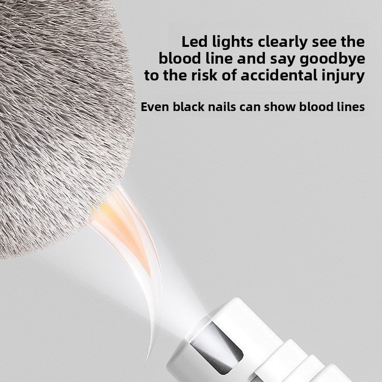 Silent LED Pet Nail Grinder, USB Rechargeable Claw Polisher