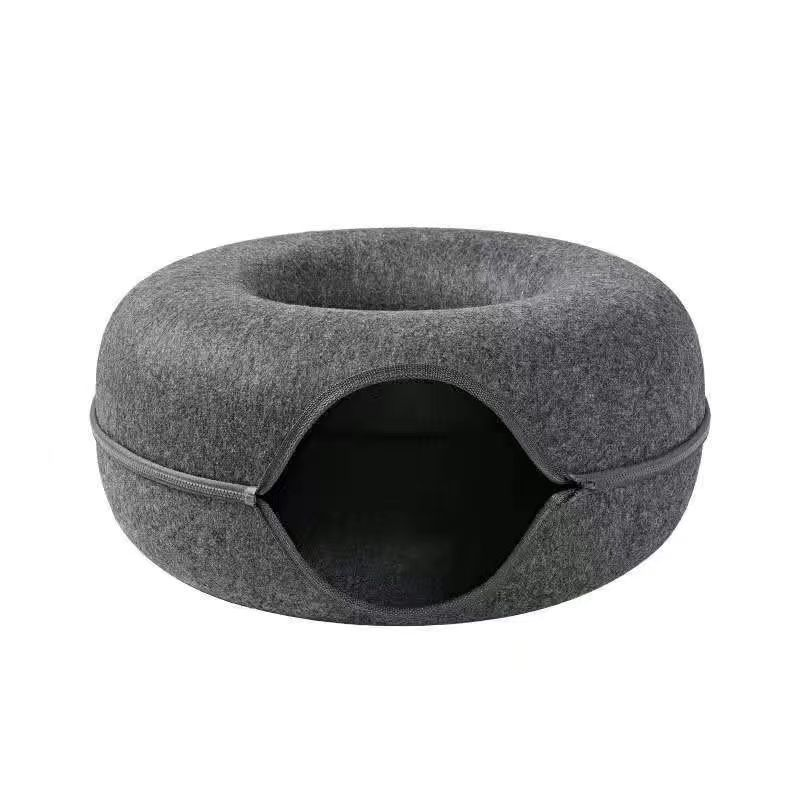 Felt cat cave nest with tunnel and climbing frame, photo 9 of 12