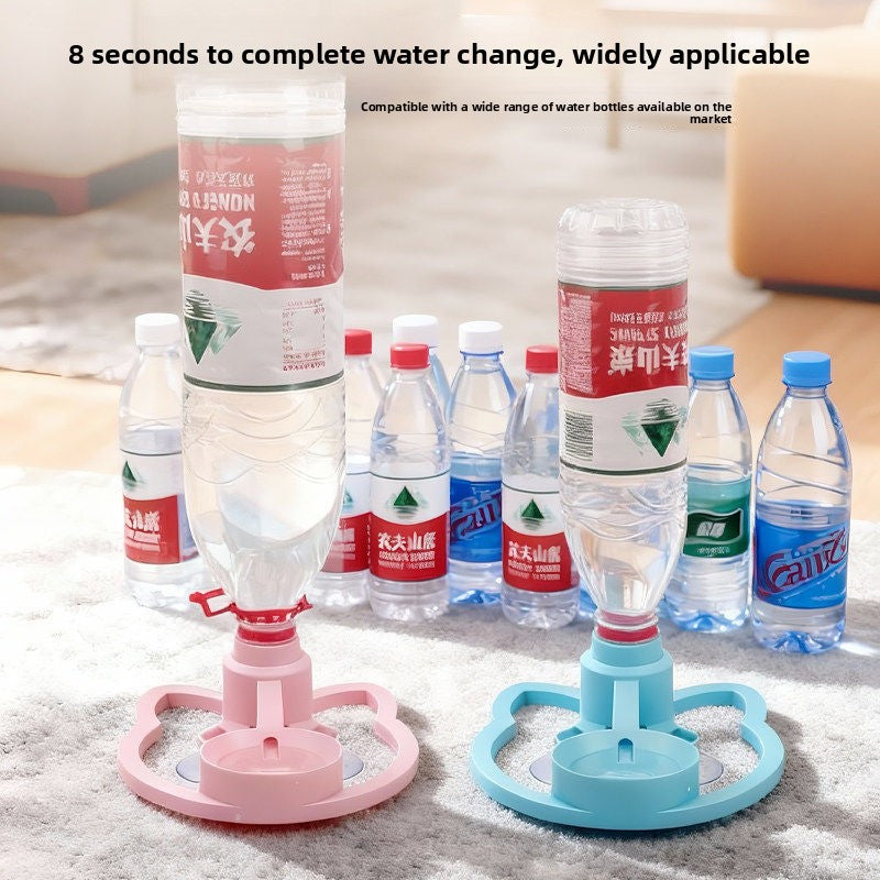 Gravity-Fed Pet Water Dispenser for Standard Water Bottles, No Electricity Needed
