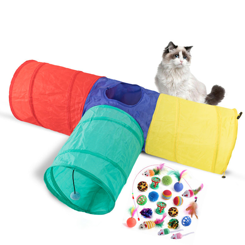Foldable three-way cat tunnel toy, detail photo 3