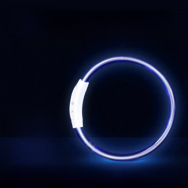 Trim to fit LED dog collar glowing in bright colour, product image 18