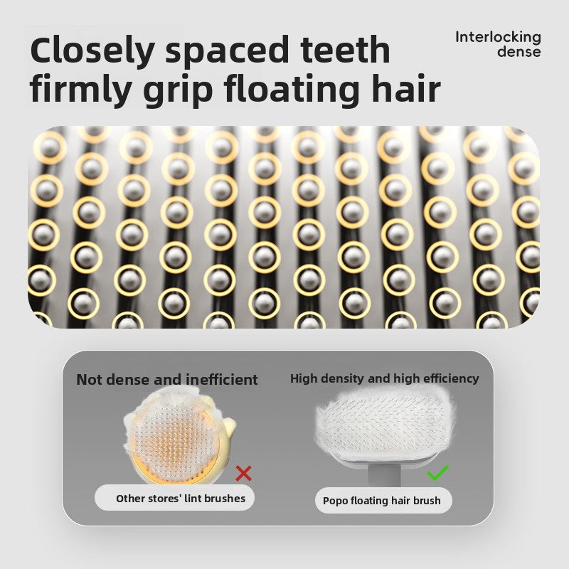 Deshedding Brush with One-Button Hair Release for Cats and Dogs