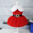 Christmas polar fleece pet dress for small dogs and cats, side view