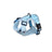 Escape resistant cat vest harness and lead in sky blue
