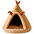 Yurt style cat tent kennel with brown elk print, product image 1