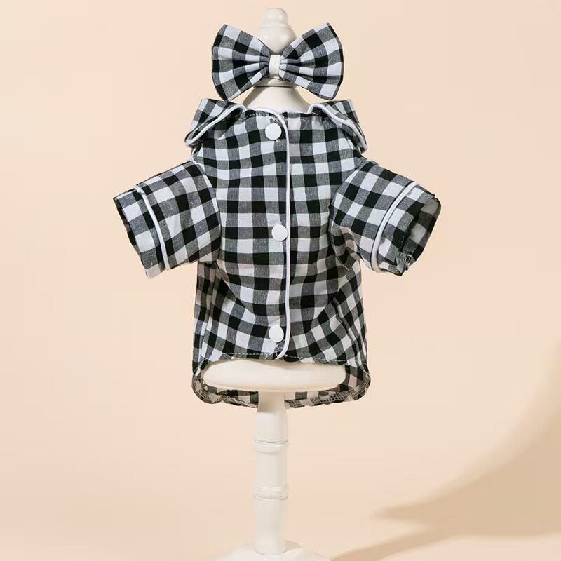 Knitted pet pyjamas with flower headband for dogs and cats, image 41