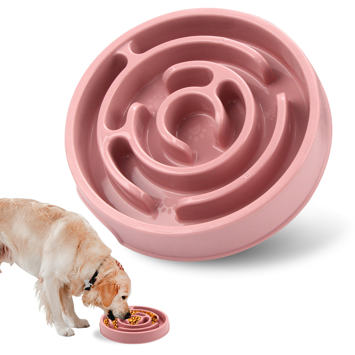 Slow Feeder Pet Bowl Anti-Slip Tray
