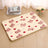 Beige bear print flannel bed pad for cats