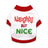Cotton holiday pet T-shirt for small dogs and cats, in a home setting