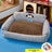 Raised Rim Plush Pet Bed with Blanket Option for Cats and Dogs