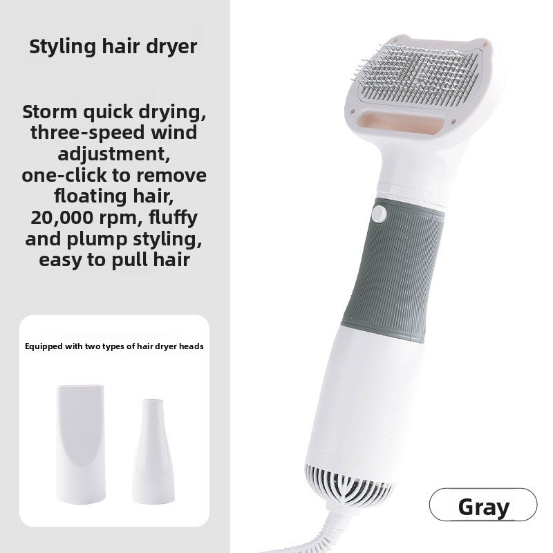 3-in-1 Pet Hair Dryer and Deshedding Brush for Dogs and Cats