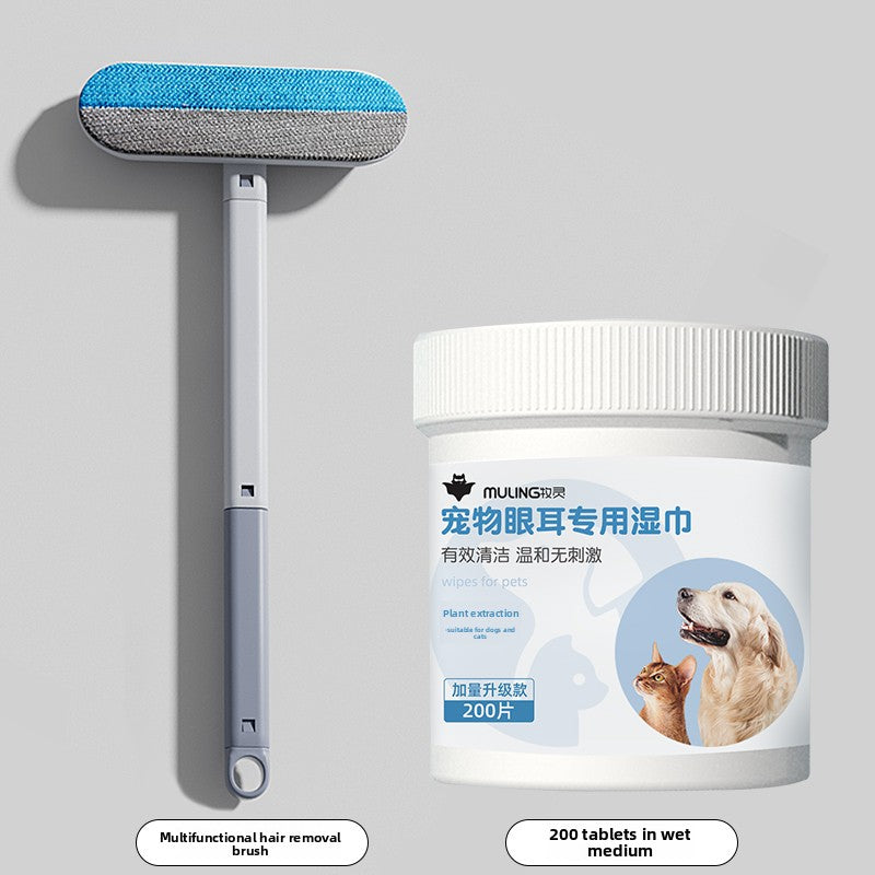 Pet Hair Removal and Deshedding Brush Set for Dogs and Cats