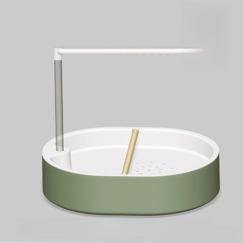 Circulating bird bath shower basin with perch stand for parrots, view 11