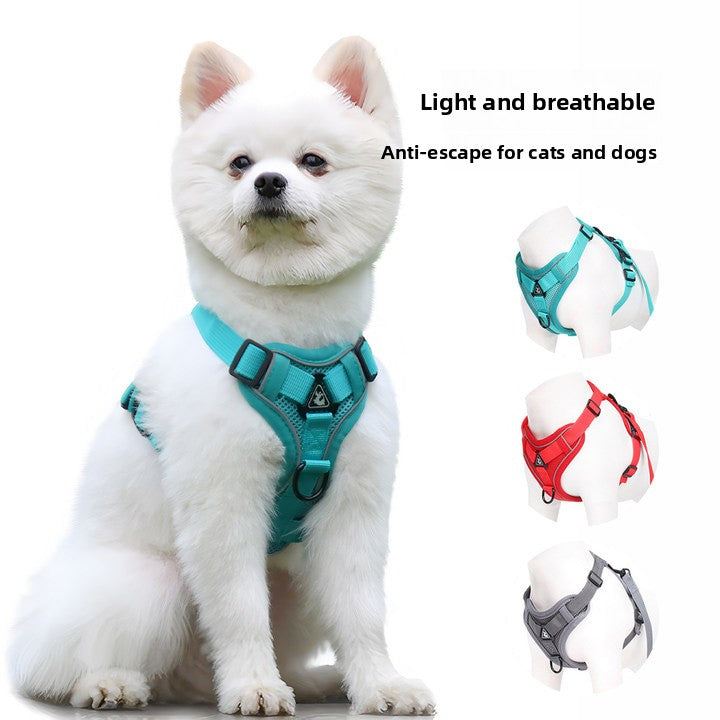 Breathable mesh vest harness for dogs and cats, 4 sizes available