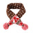 Christmas knitted pet scarf for dogs and cats in Green, close-up detail
