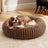 Wavy round pet nest bed for cats and small dogs, detail photo 49