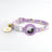 Soft polyester cat collars with tracker holder in green and purple