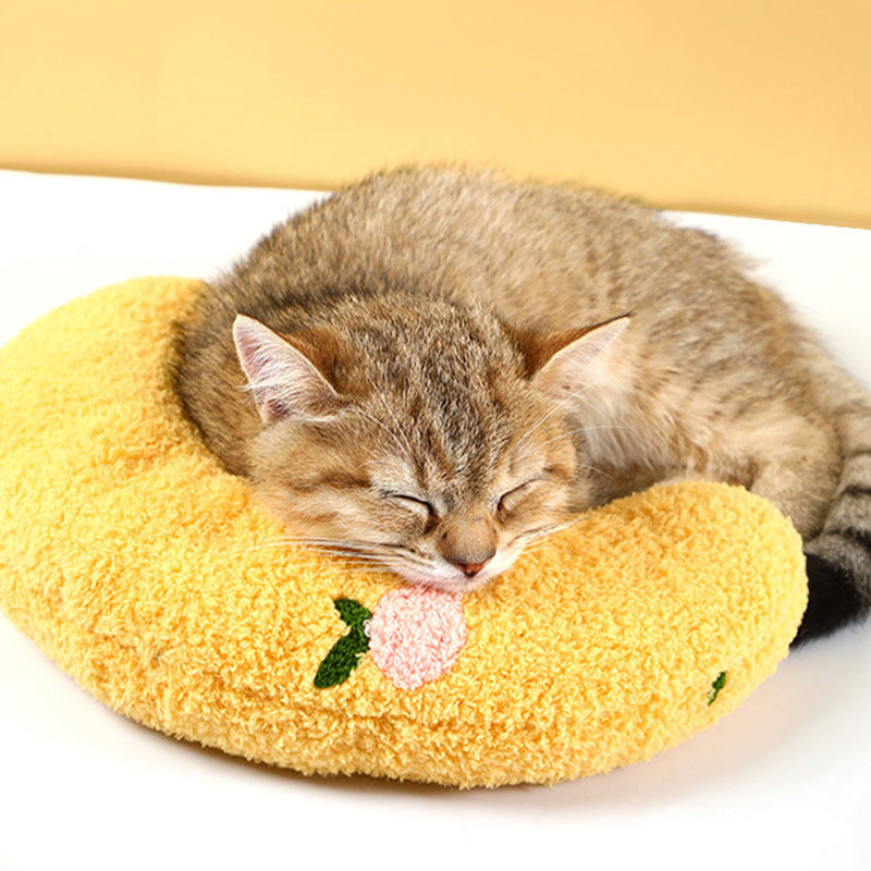Lightweight U-shaped pet pillow pad with cotton filling, product image 5