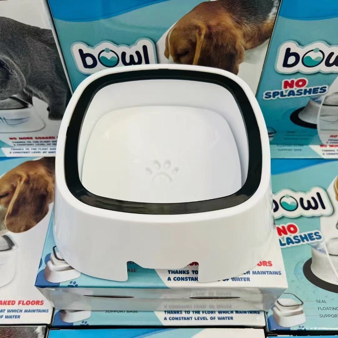 Automatic Pet Water Dispenser with Removable Suspended Bowl in White PP Plastic