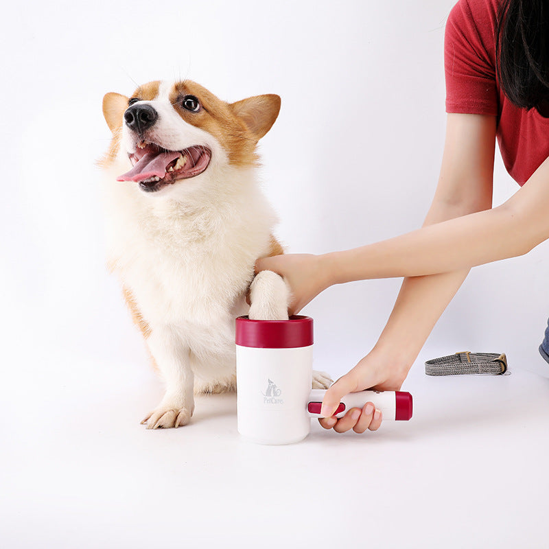Automatic Dog Paw Washer with Massage Brush for Muddy Walks