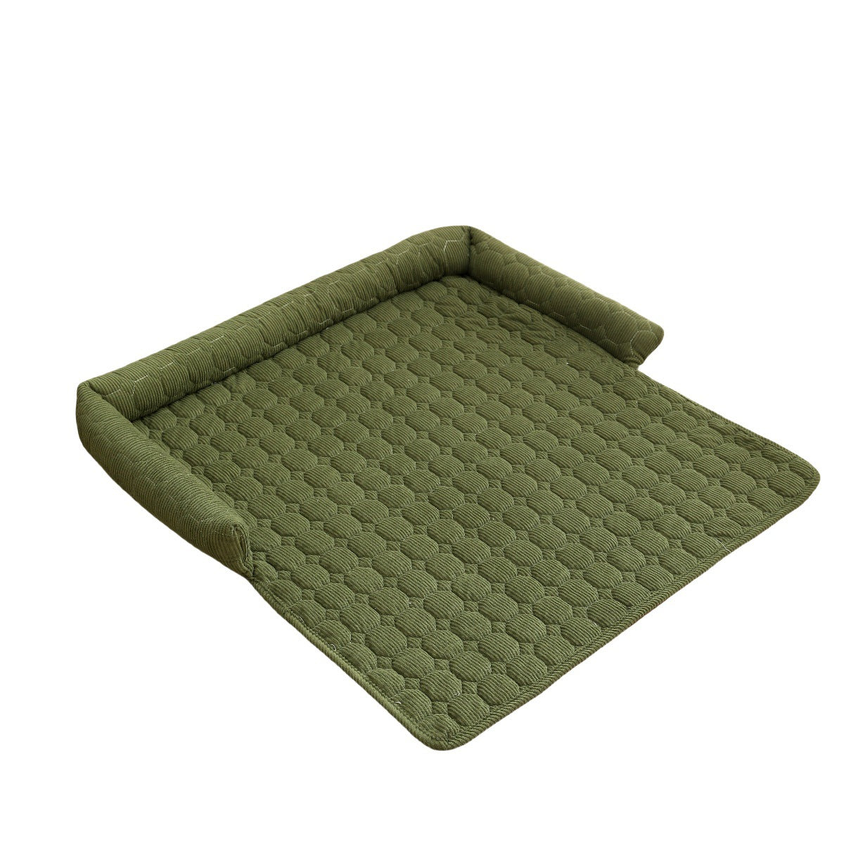 Corduroy pet sofa cushion for dogs and cats, product overview photo