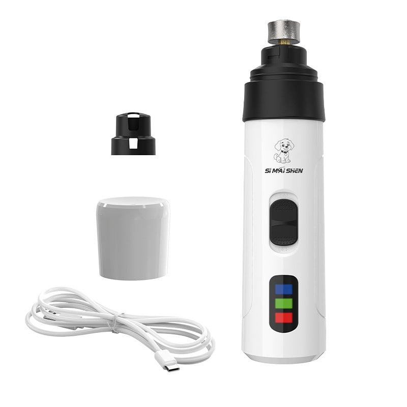 Mini LED Pet Nail Grinder with 3 Interchangeable Heads, Low Noise