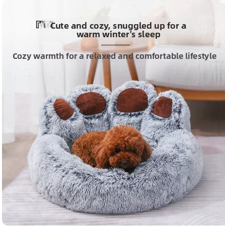 Round and rectangular pet bed in many colours, extra detail view