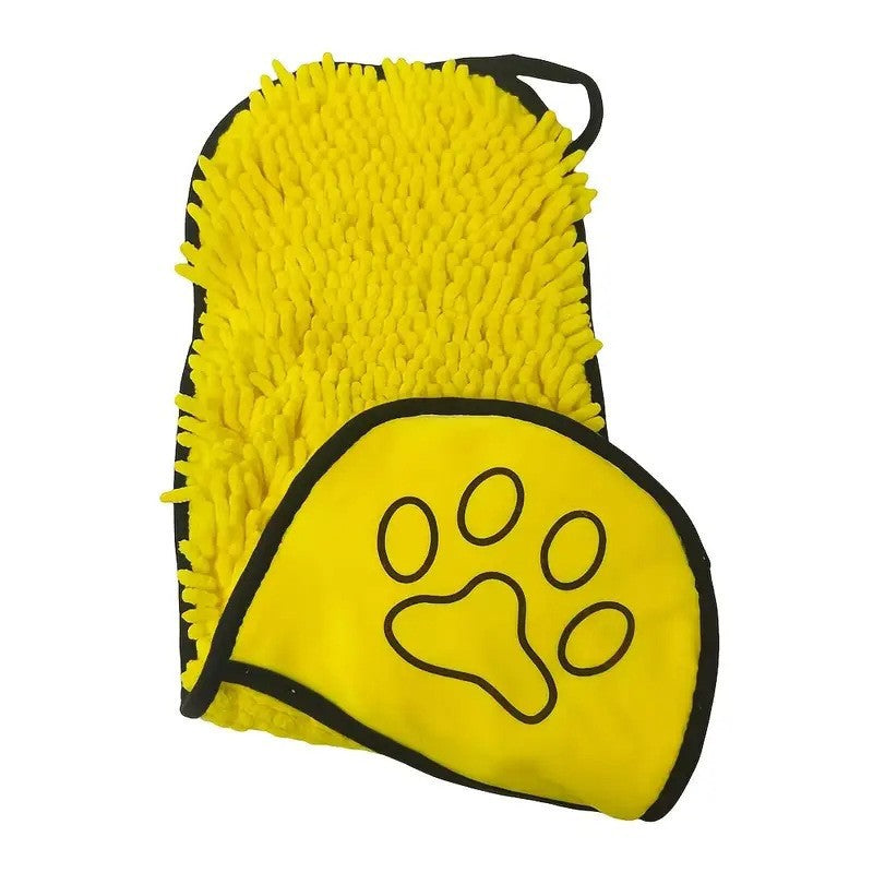 Quick-Dry Chenille Dog Bath Towel, Absorbent Microfibre for Pets
