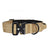 Tactical nylon dog collar with cobra buckle in Bright Blue, top view