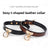 Heavy duty leather look dog collar in orange
