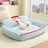 Raised Rim Plush Pet Bed with Blanket Option for Cats and Dogs