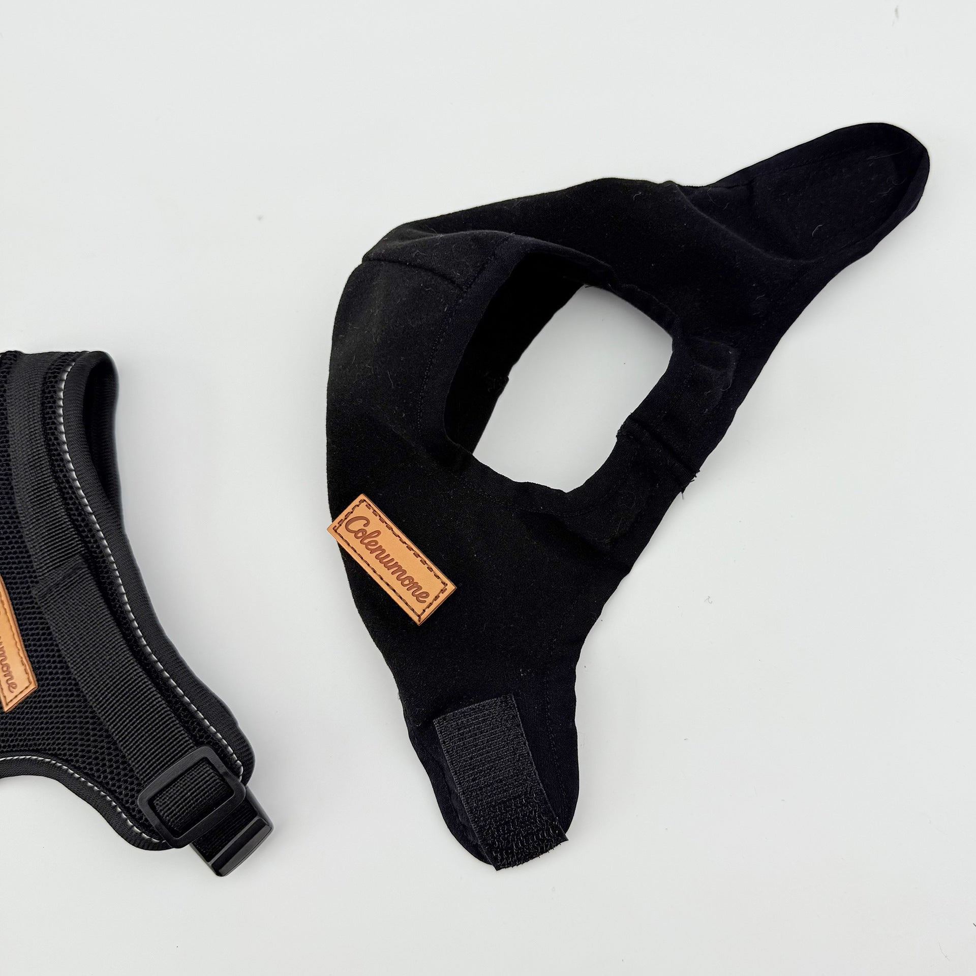 Black reflective anti-escape dog harness with headwear, product image 3