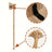 Floor-to-ceiling cat climbing pole with rope, shown in 2 colours and styles