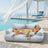Cat sleeping on a grey washable dog sofa bed